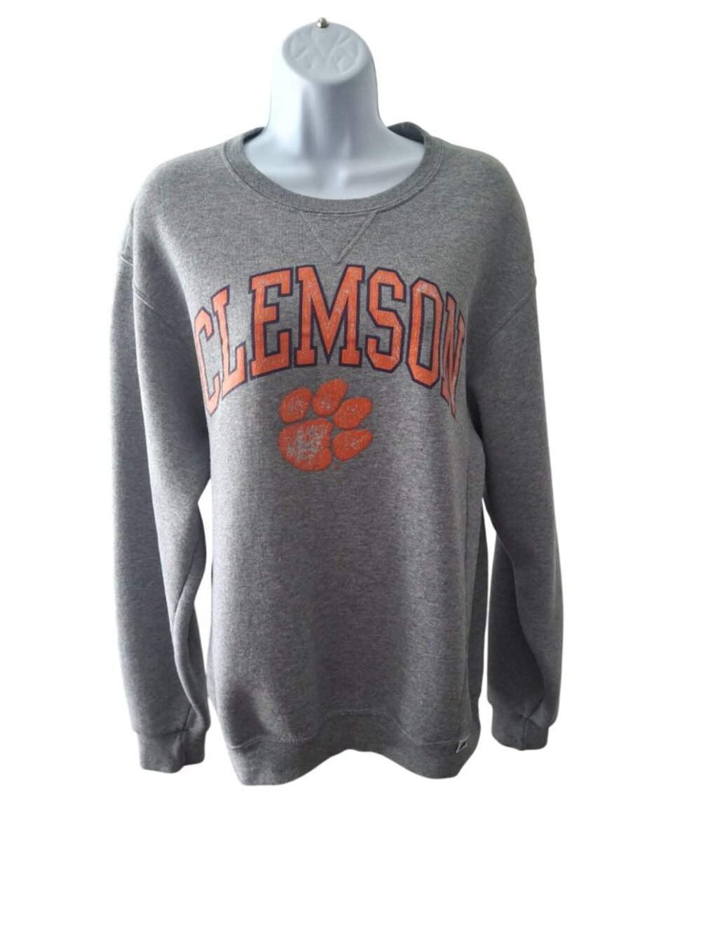 Clemson Tigers Russell Athletic Sweatshirt M Vintage NCAA College Football Gray